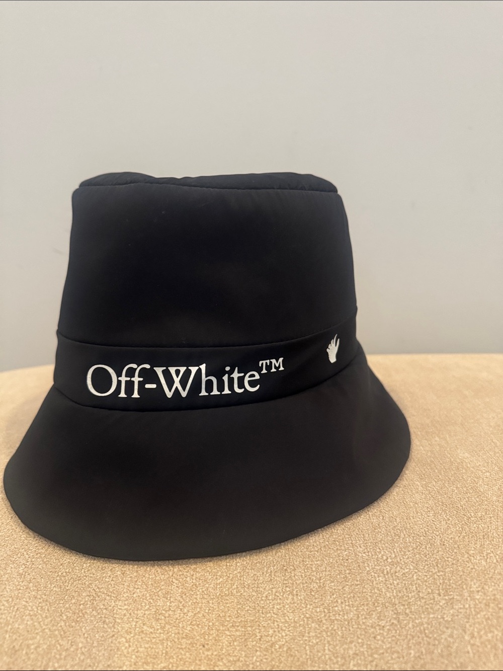 Off-White Black Logo Band Bucket Hat